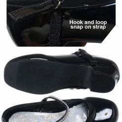Little Angel New Daisy759E Childrens Rhinestone Mary Jane Pump, Kids Girl Party Dress Shoes