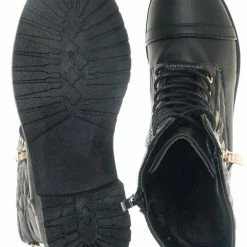 Forever Link New Mountain82K Boy Girls Quilted Lace Up Combat Boots