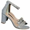 Top Moda Gallery45 Rhinestone Crystal Block Heel Sandal - Women Dance Shoes New