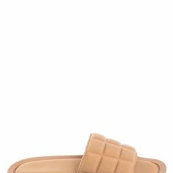 Forever Link New Comex16 Boho Quilted Padded Sandal - Women Slide Molded Footbed Slipper Sandal