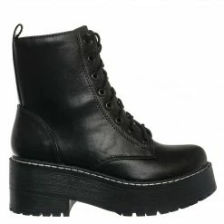 Soda Fling Utilitarian Combat Boots On Chunky Platform - Unisex Bootie. New