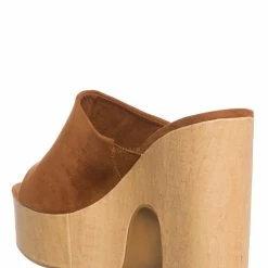Bamboo Specialty19 Slide In Clog Sandal, Women Sculpted Platform Shoe New