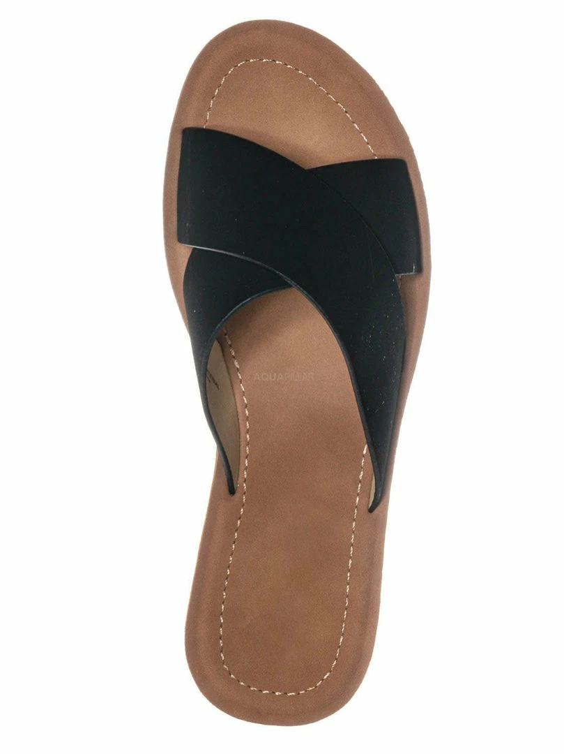 Soda Type Foam Padded Slide Sandals - Slip On Comfortable Slippers