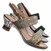 Fabulous New Nora1 Girls Rhinestone Crystal Sandal - Childrens Open Toe Glass Heel Dress Shoe