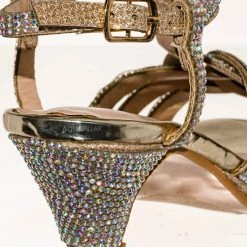 Fabulous New Scoble89K Kids Rhinestone High Heel Dress Sandal - Children Crystal Party Shoes