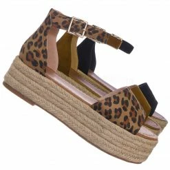 Bonnibel Fatima2 Jute Braided Espadrille Flatform - Women Ankle Strap Rustic Sandal