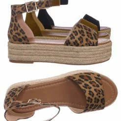 Bonnibel Fatima2 Jute Braided Espadrille Flatform - Women Ankle Strap Rustic Sandal