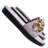 Bamboo New SideKick11 Padded Flatform Slpper W Oversize Chain - Womens Molded Footbed Slide