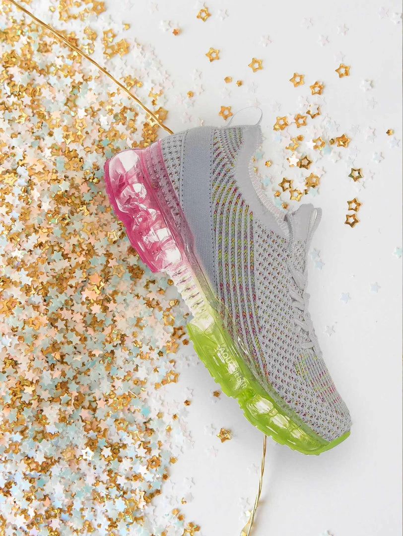 Forever Link New Flow20K Kids Multi Color Sneaker On Lucite Jelly Outsole