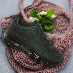 La Shailah Flow29 Chunky Translucent Clear Bottom Sneakers New