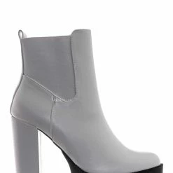 X2B Latavia3 Block Heel Zip Chelsea Boot New