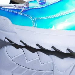 Forever Link Adobe11 Lightweight Foam Shark Tooth Platform Holographic Vinyl Metallic Sneaker