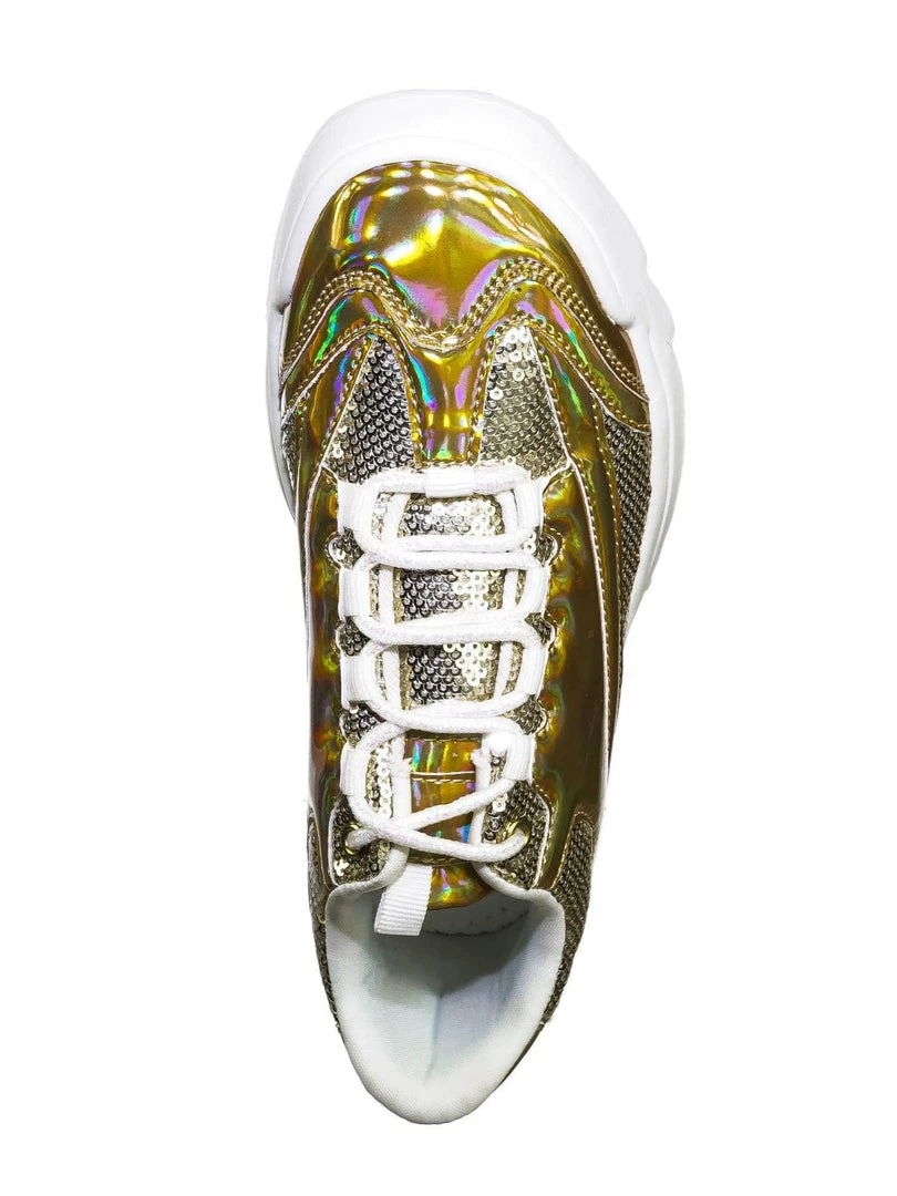 Forever Link Adobe39 Retro Daddy Fashion Sneaker - Womens 90s 80s Flatform Party Shoe