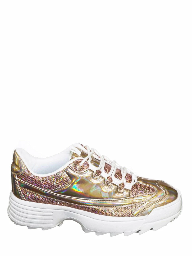 Forever Link Adobe39 Retro Daddy Fashion Sneaker - Womens 90s 80s Flatform Party Shoe