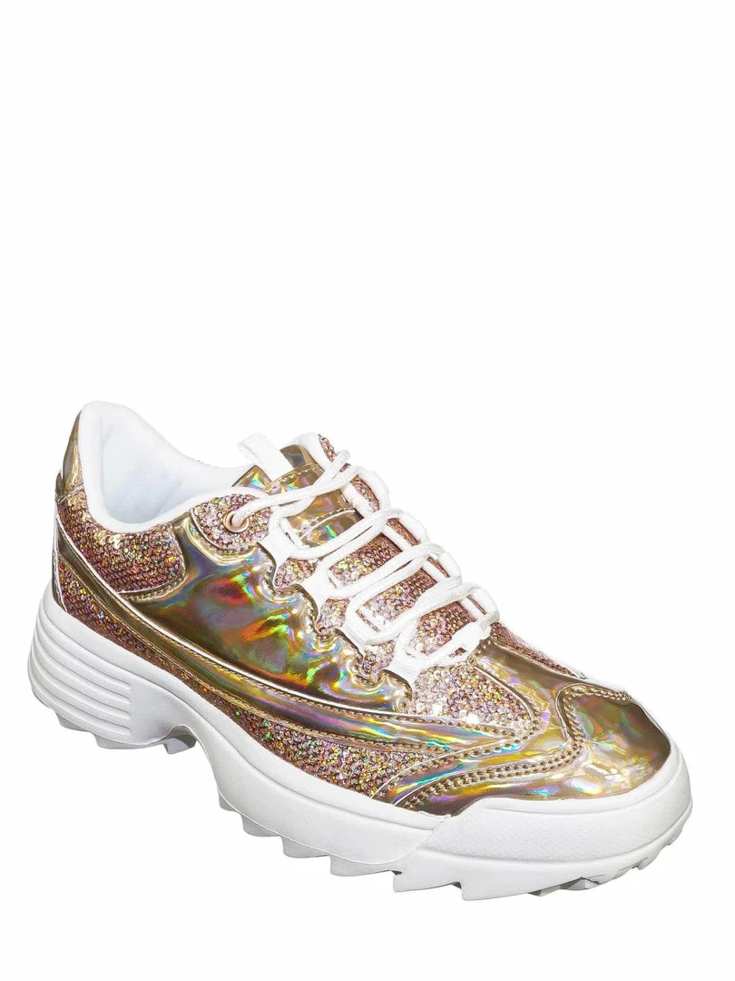 Forever Link Adobe39 Retro Daddy Fashion Sneaker - Womens 90s 80s Flatform Party Shoe