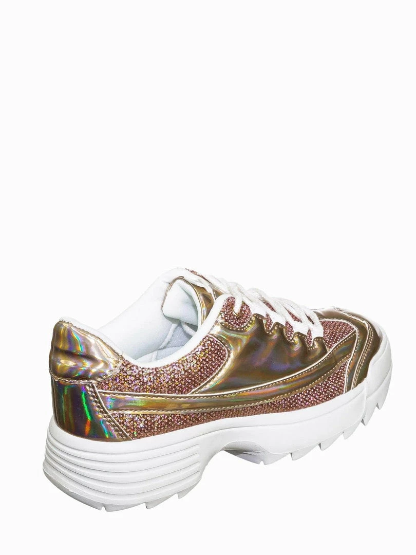 Forever Link Adobe39 Retro Daddy Fashion Sneaker - Womens 90s 80s Flatform Party Shoe