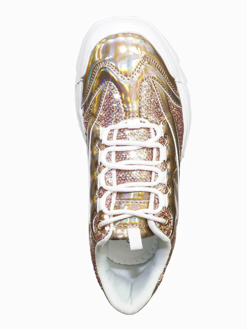 Forever Link Adobe39 Retro Daddy Fashion Sneaker - Womens 90s 80s Flatform Party Shoe