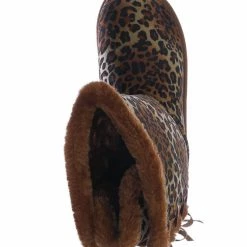 Forever Link Ann34K Girl Shearling Faux Fur Pull Ons - Children Mid Calf Mukluk Slipper Boot