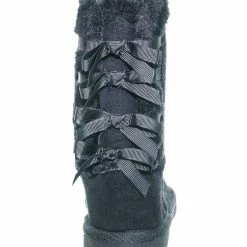 Forever Link Ann34K Girl Shearling Faux Fur Pull Ons - Children Mid Calf Mukluk Slipper Boot