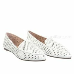 Forever Link New Arrow11 Pointed Toe Perforated Loafer - Women Flat Slipper W Hole Cutout