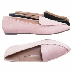 Forever Link New Arrow19 Pointed Toe Flat Loafer - Women Ballet Slippers Slide On Shoes