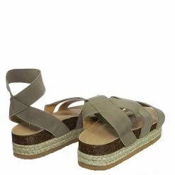 Forever Link Atarah04 Elastic Modern Rugged Espadrille Flatform Platform Open Toe Sandal New