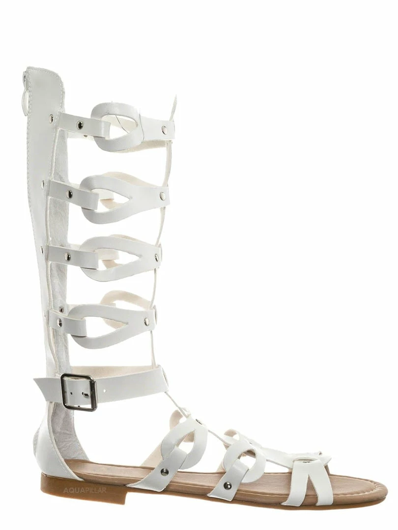 Forever Link New Atta07 Calf High Gladiator Strappy Sandal - Roman Greek Inspired Fashion Shoes