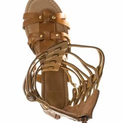 Forever Link New Atta07 Calf High Gladiator Strappy Sandal - Roman Greek Inspired Fashion Shoes