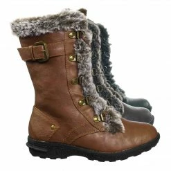 Forever Link New Aura20K Girls Shearling Combat Boots - Children Kids Faux Fur Military Tactical