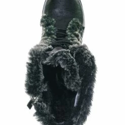 Forever Link New Aura20K Girls Shearling Combat Boots - Children Kids Faux Fur Military Tactical