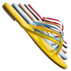 Forever Link Belle04WD Pop Colored Flip Flop - Women Skinny Timeless Slip On Slides