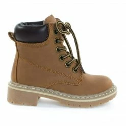 Forever Link Braodway3K By Forever, Children Girls Fashion Work Bootie Lace Up Lug Threaded Sole, Kid Girl