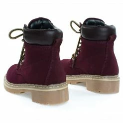 Forever Link Braodway3K By Forever, Children Girls Fashion Work Bootie Lace Up Lug Threaded Sole, Kid Girl