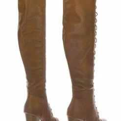 Forever Link New Camila48 Over Knee High Heel Combat Boot - Women Fashion Military Lace Up Shoe