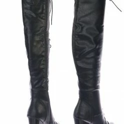 Forever Link New Camila48 Over Knee High Heel Combat Boot - Women Fashion Military Lace Up Shoe