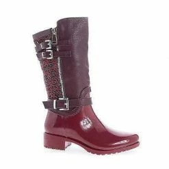 Forever Link Carrie63K By Link, Children Girls Knee High Tweed & Buckle Lug Sole Rain Boots New