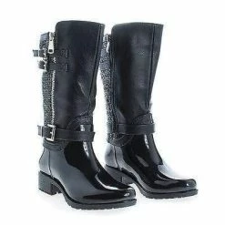 Forever Link Carrie63K By Link, Children Girls Knee High Tweed & Buckle Lug Sole Rain Boots New