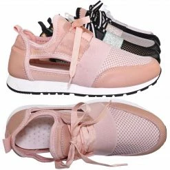 Forever Link New Club01 Athleisure Cutout Elastic Sneaker - Architectural Trainer Chunky Platform