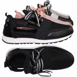 Forever Link New Club01 Athleisure Cutout Elastic Sneaker - Architectural Trainer Chunky Platform