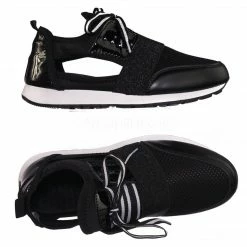 Forever Link New Club01 Athleisure Cutout Elastic Sneaker - Architectural Trainer Chunky Platform