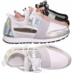 Forever Link New Club01 Athleisure Cutout Elastic Sneaker - Architectural Trainer Chunky Platform