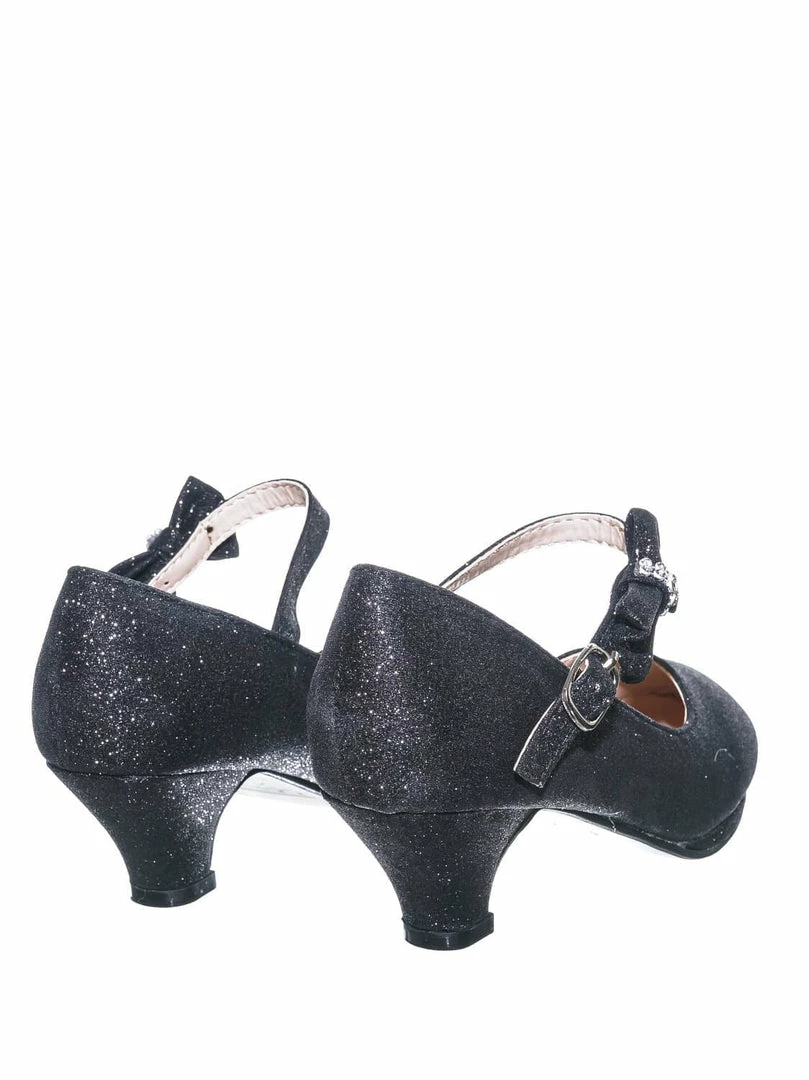 Forever Link Dana52K Girl Rounded Toe Mary Jane Pump - Children Kid Glitter Rhinestone Bow New