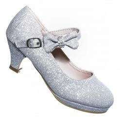 Forever Link Dana52K Girl Rounded Toe Mary Jane Pump - Children Kid Glitter Rhinestone Bow New