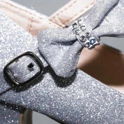 Forever Link Dana52K Girl Rounded Toe Mary Jane Pump - Children Kid Glitter Rhinestone Bow New