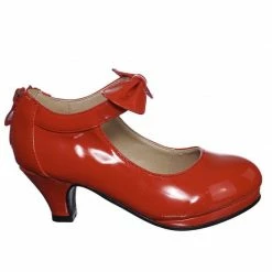 Forever Link New Dana64K Children Little Girl Platform Medium Heel Dress Pump W Mary-Jane Bow