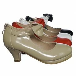 Forever Link New Dana64K Children Little Girl Platform Medium Heel Dress Pump W Mary-Jane Bow