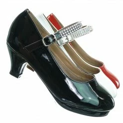 Forever Link Dana68K Children Rhinestone Mary Jane Pump - Kids Girls Round Toe Shoes New