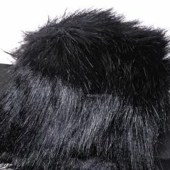 Forever Link New Delma30 Fuzzy Faux Fur Slides - Molded Footbed Shaggy Fluffy Flat Sandal