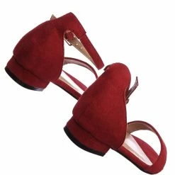 Forever Link Encircle01 Children Girl Low Block Heel Open Toe Ankle Strap Sandal