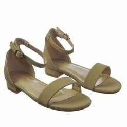 Forever Link Encircle01 Children Girl Low Block Heel Open Toe Ankle Strap Sandal